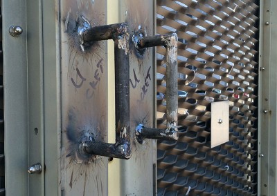 Welding Handles to a Metal Gate