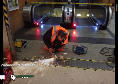 Welding the Metal Floor at Waterloo Station