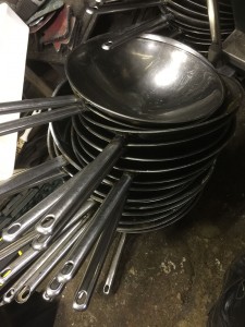 welding metal frying pans