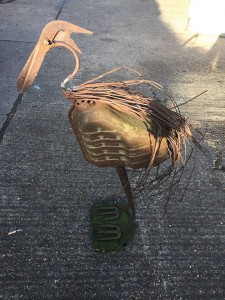 welding repair to a metal sculpture