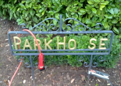 Welding a Metal Sign for a House