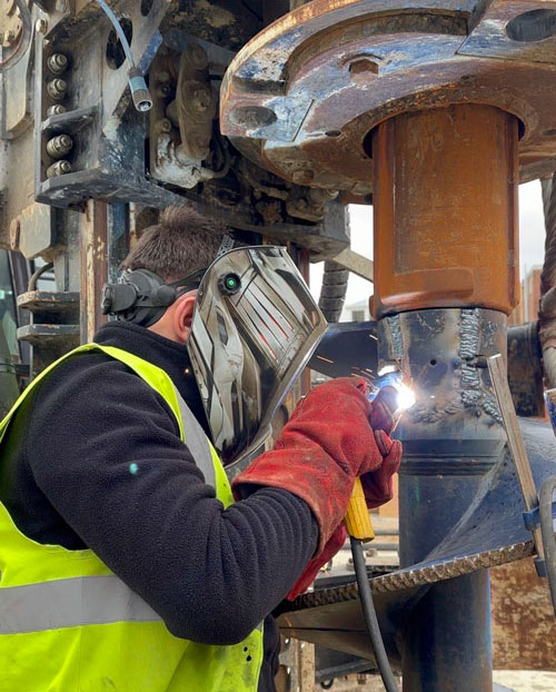 welding-broken-piling welding broken piling